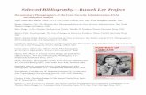 Selected Bibliography Russell Lee Project · Selected Bibliography—Russell Lee Project Documentary Photographers of the Farm Security Administration (FSA) ... Trachtenberg, Alan.