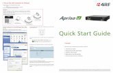 Quick Start Guide - Logic Control · 2. Using the Ethernet cable, connect the PC’s Ethernet port to one of the radio terminal’s Ethernet ports. 3. Start your web browser and in