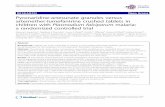 RESEARCH Open Access Pyronaridine-artesunate granules versus … · 2017-08-27 · RESEARCH Open Access Pyronaridine-artesunate granules versus artemether-lumefantrine crushed tablets
