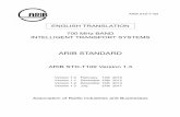 700 MHz BAND INTELLIGENT TRANSPORT …...ARIB STANDARD Association of Radio Industries and Businesses ARIB STD-T109 Version 1.3 ENGLISH TRANSLATION Version 1.0 February 14th 2012 Version