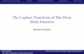 The Laplace Transform of The Dirac Delta Functionthe Laplace transform Laplace transform of the solution L Algebraic solution, partial fractions Bernd Schroder¨ Louisiana Tech University,
