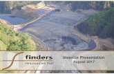 August 2017 - Finders Resources Limitedfindersresources.com/wp-content/uploads/2017/08/...Pongkor Toka Tindung Cibaliung Jakarta Operating gold mine Operating copper mine Tujuh Bukit