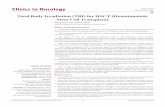 Total Body Irradiation (TBI) for HSCT (Hematopoietic Stem Cell Transplant) · 2018-11-30 · and Fanconi s anemia as a conditioning regimen for Hematopoietic Stem Cell Transplant