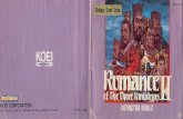 Romance of the Three Kingdoms 2 - Nintendo NES - Manual ......of The Kingdoms "Game Set up Make is OFF, GAME PAK. ON thr START 5) Snuggle —Start Game a yet RESET China PAK It in