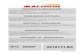 CERTIFICATO DI OMOLOGAZIONE HOMOLOGATION …storage.malossistore.com/files/montaggio/pdm/7318111.ok.pdf · marcatura omologazione · marking approval · marque d'homologation ...