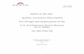 AREVA NP INC. Quality Assurance Plan (QAP) For Design and ... · This document describes the Quality Assurance Plan (QAP) for the design and deployment of commercial nuclear operating