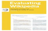 Evaluating Wikipedia - Wikimedia Commons · Wikipedia is not a primary source, like a direct interview, or a secondary source, like an academic paper or a news story. Wikipedia is