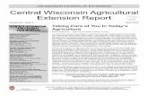MADISON DIVISION OF EXTENSION Central Wisconsin ... · the county Extension staff. Agriculture Educators are not licensed professionals, but we are here to listen non-judgmentally