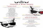 Tequila Bar menu - rwcatskills.com · tequila while imparting some mellow tones of vanilla and oak to the liquor. 1800 BLUE NECTAR EXTRA BLEND CASAMIGOS CENOTE CORRALEJO CLASE AZUL