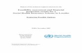 Feasibility assessment and financial projection results for a … · Report of the technical support mission for the Feasibility assessment and financial projection results for a