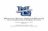Monona Grove School District Annual Meeting Booklet...Monona Grove School District Annual Meeting & Budget Hearing Monday, September 9, 2019 6:00 p.m. Glacial Drumlin School - IMC