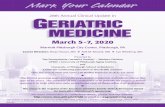 28th Annual Clinical Update in GERIATRIC MEDICINE · 2019-10-23 · Mark Your Calendar 28th Annual Clinical Update in GERIATRIC MEDICINE March 5- 7, 2020 Marriott Pittsburgh City