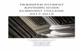 TRANSFER STUDENT ADVISING GUIDE ELMHURST COLLEGE …...Advising & Registration Timeline: How and when things are done at Elmhurst College Fall Term 2017 August 25 – Transfer Orientation
