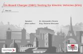 On Board Charger (OBC) Testing for Electric Vehicles (EVs) · On Board Charger (OBC) Testing for Electric Vehicles (EVs) Introduction - OBC V-Cycle Calibration Calibration Bench testing