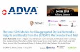Photonic SDN Models for Disaggregated Optical Networks ... · Photonic SDN Models for Disaggregated Optical Networks – Insights and Results from the SENDATE Multivendor Field Trial