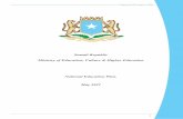 Somali Republic Ministry of Education, Culture & Higher ...The national primary education must include Islamic education and general knowledge or social study. ... Environmental Education