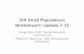 DIA Small Populations Workstream - PhUSE•One short course at FDA/Industry Statistics Workshop and one at Deming Conference •One invited presentation at FDA/Industry Statistics