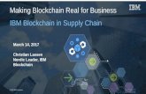 Making Blockchain Real for Business - Teknologisk Institut · Making Blockchain Real for Business IBM Blockchain in Supply Chain March 14, 2017 Christian Lassen ... documents, container