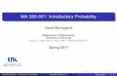 MA 320-001: Introductory Probability - Mathematicsdmu228/ma320/lectures/sec7.2.pdfMA 320-001: Introductory Probability David Murrugarra ... 1 Spring 2017 1 / 15. Section 7.2 Sums of