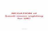 NEGATION of Saudi moon sighting for UK!...(Taqrir Tirmidhi Vol 5). In the discussion of the imbalances of Tabligh Jamaat, in the above quoted reference, Hazrat Mufti Taqi Uthmani Saheb
