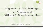 Alignment Is Your Strategy For A Successful Office 2010 Implementationilta.personifycloud.com/webfiles/productfiles/1931/MIC2-Alignment is... · For A Successful Office 2010 Implementation