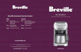 the YouBrew Breville Consumer Service Center Instruction ... · instructions described in this book. • Do not operate the appliance without water in the water tank. Use only cold,