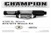 4700 lb. Winch ATV/UTV Winch Kit · 2018-08-03 · manual, and we reserve the right to change, alter and/or improve the product and this document at any time without prior notice.