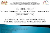 GUIDELINE ON SUBMISSION OF UNCLAIMED MONEYS (2020 …. Guideline on... · 2020-01-20 · FLOW CHART FOR UM SUBMISSION REGISTER OF UM FOR THE YEAR ENDED 31st DECEMBER 2019 A Flow Chart