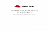Red Hat Enterprise Linux 7 · Red Hat Enterprise Linux 7 7.3 Release Notes Release Notes for Red Hat Enterprise Linux 7.3 ... Red Hat Enterprise Linux, the Shadowman logo, the Red
