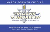 MIDDLE SCHOOL FACILITY PLANNING · 2019-12-11 · CES #1 POTENTIAL SOLUTIONS 1. Status Quo 2. Renovate of existing Middle School 3. New MS on existing site (demo existing) 4. New