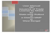 User Manual On Issuance of Trade License by NKDA …X(1))/DownLoads/WB__eDistrict...User Manual On Issuance of Trade License by NKDA For State-wise Roll Out of e-District MMP in West