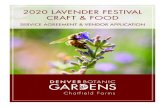 2020 LAVENDER FESTIVAL CRAFT & FOOD · 2020 Lavender Festival food • craft • novelty • nonprofit This application does not automatically guarantee participation in the 2020