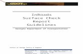 Surface Check Report Guidelines v1.0 · Web viewThe InRoads Surface Check Guidelines have been developed as part of the statewide GDOT implementation of MicroStation V8i and InRoads
