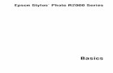 Basics - Stylus Photo R2000 Series - EpsonIntroduction 5 Introduction Your Epson Stylus® Photo R2000 Series printer give s you beautiful archival prints on a wide variety of glossy