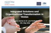 Integrated Solutions and Organisational Transformation in ... · Key elements of a business model • A business model is a conceptual tool • set of elements and their relationshi
