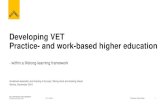 Developing VET Practice- and work-based higher …...Developing VET Practice- and work-based higher education - within a lifelong-learning framework Vocational education and training