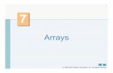 Arrays - unisalento.itsara.unisalento.it/~mirto/beniculturali/page3/files/lez10-Array.pdf · 7.4 Examples Using Arrays 7.5 Case Study: Card Shuffling and Dealing Simulation 7.6 Enhanced