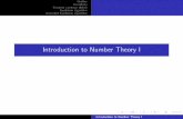 Introduction to Number Theory I - Boise State University · 2011-08-29 · Introduction to Number Theory I. Outline Divisibility Greatest common divisor Euclidean algorithm Extended