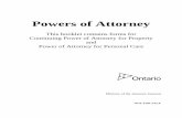 Powers of Attorney · Continuing Power of Attorney for Property A Continuing Power of Attorney for Property is a legal document in which a person gives someone else the authority