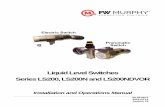 Liquid Level Switches Series LS200, LS200N and LS200NDVOR · Section 15 00-02-0671 2016-04-14 - 3 - LS200NDVO Shown below is the Pneumatic level switch with Dump Valve Operator (DVO)