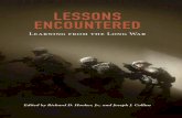 the Long War began as two questions LESSONS ENCOUNTERED LESSONS … · 2016-11-07 · White, Fulbright scholar Hiram Reynolds, Maxwell Kelly, Michael Davies, and Major Claude Lambert,