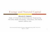 Exergyand Natural Capitalweb.mit.edu/2.813/www/Class Slides/Guest Lecture Exergy_Bhavik.pdf · Bhavik R. Bakshi Dept. of Chemical & BiomolecularEngineering The Ohio State University,