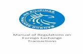 Manual of Regulations on Foreign Exchange Transactions · Table of Contents PART ONE. RULES ON FOREIGN EXCHANGE TRANSACTIONS Chapter I. General Provisions Chapter II. Resident to