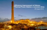Efficiency Improvement at Dahanu Thermal Power Station- a ... · Installation of CEP VFD Reduction in startup time ... 1980 1955 Turbine Heat Rate (Kcal/kwh) Before After HP module