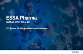ESSA Pharma · Forward Looking Statement This presentation may contain forward-looking statements. Forward-looking statements and information are subject to various known and unknown