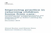 Improving practice in returning children home from ... Improving practice in returning children home