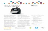 Zebra QLn420 Mobile Printer · Zebra QLn420 Datasheet 4 Lithium-Ion Charging Accessories The QLn420 charging and Ethernet cradle charges the battery — a neat and orderly solution