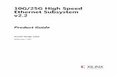 (1) 10G/25G High Speed Ethernet Subsystem v2 · 10G/25G High Speed Ethernet v2.2 9 PG210 June 7, 2017 Chapter 1: Overview These Xilinx IP module is provided under the terms of the