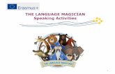 THE LANGUAGE MAGICIAN Speaking Activities · The Magician’s Eye These activities •use graphics to help form visual memory links without the interference of Literacy barriers ...