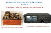 Advanced Course Ch. 8 Receivers de VE1FA · Advanced Course Ch.8 Receivers de VE1FA “If you can’t hear the station, you can’t work it…” Marconi 16 crystal receiver 1914